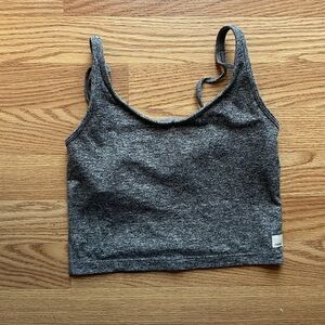 Vuori Halo Performance Crop Top Women's Size Small Heather Gray
